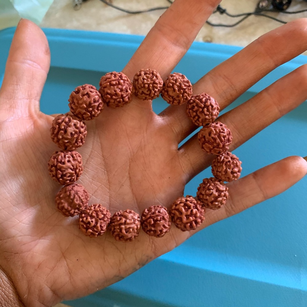 Large rudraksha prayer bracelet
